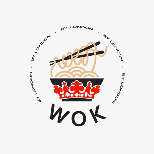 WOK. Logo for an Asian restaurant