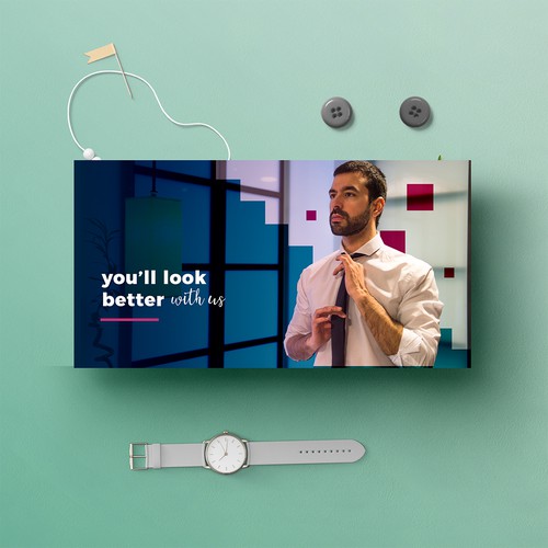 You'll Look Better With Us- Edgy, sophisticated hero image for IT firm