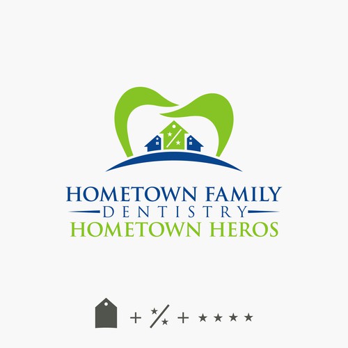 Logo Design for Hometown Family Dentistry - “Hometown Heroes” campaign