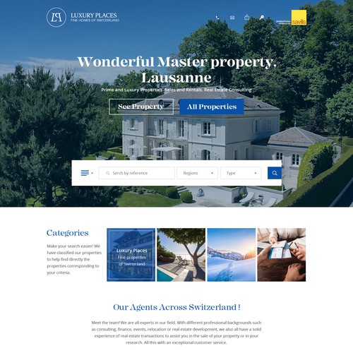 Luxury real estate broker website