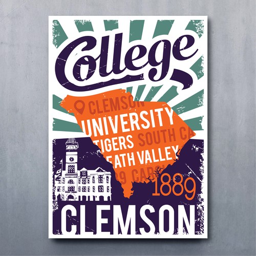 Clemson University - Canvas Wall Print