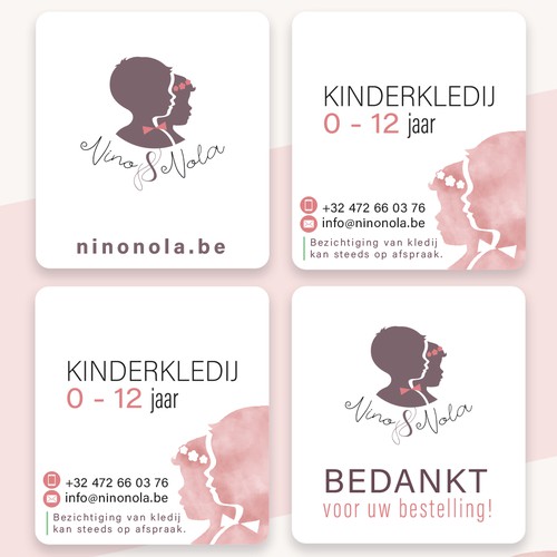business card for e-shop with children's clothing