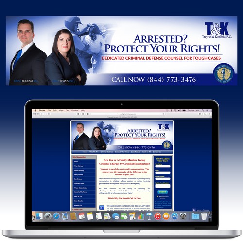 Website Header for Criminal Defense Lawyer