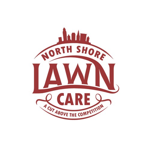 The one colour logo for lawn business