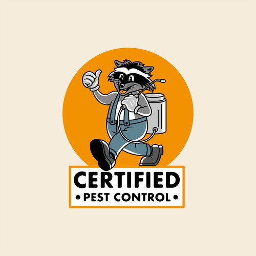 Retro style logo for pest control co.
