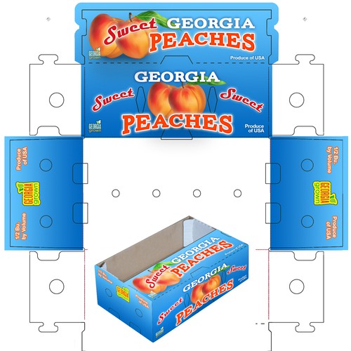 Box design to ship peaches in.