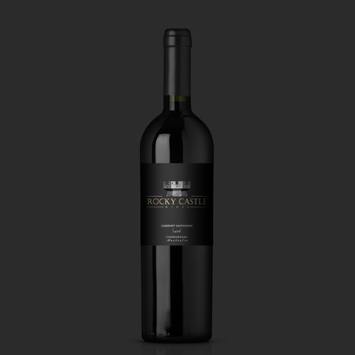 wine label for rocky castle
