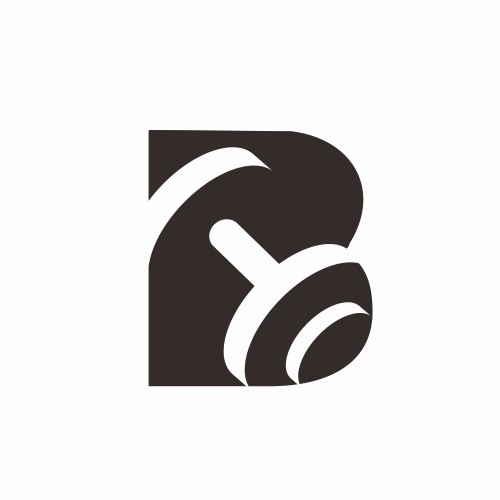 Letter B + Barbell Logo