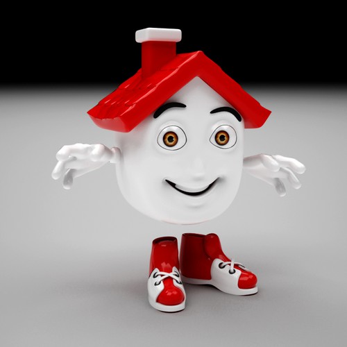 Create a 3D House Mascot