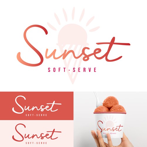 Whimsical, vibrant logo & branding design for an ice cream company