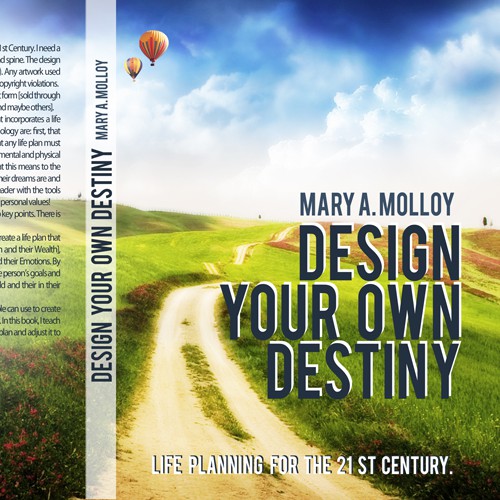 Create a dust jacket cover for a hardcover life planning book that is sorely needed by the world!