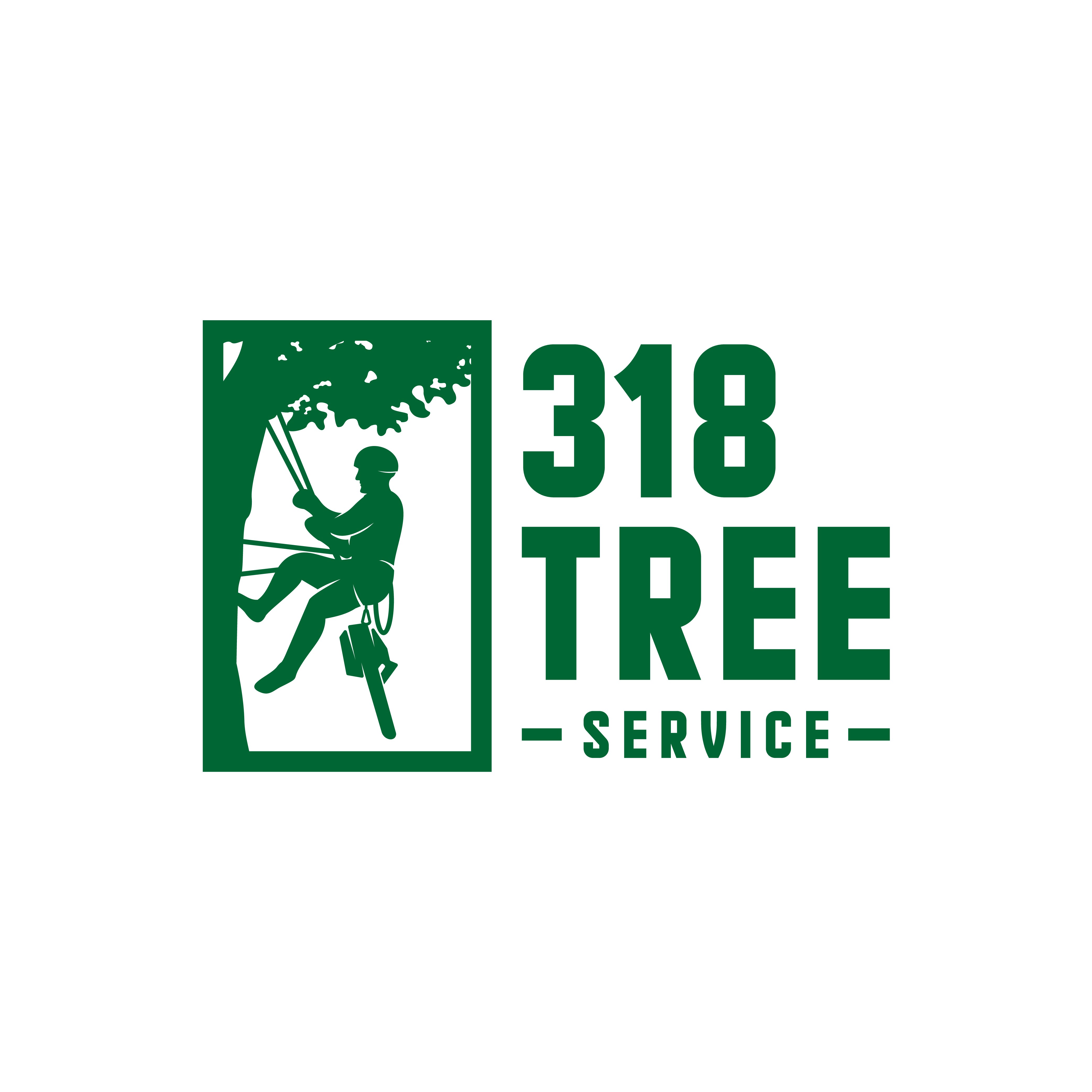Vintage flatbed truck with tree or tree climber for Arborist company