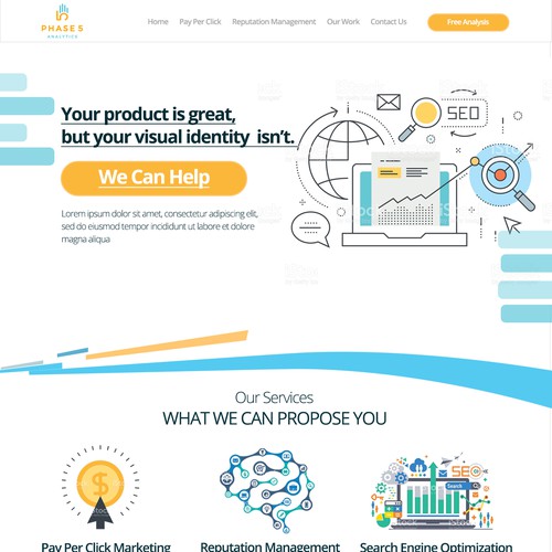 Online Marketing Webpage Layout 2