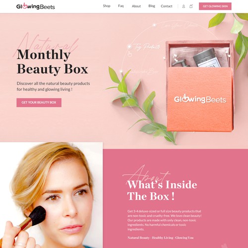 Modern, minimalist, feminine, inviting website rebranding