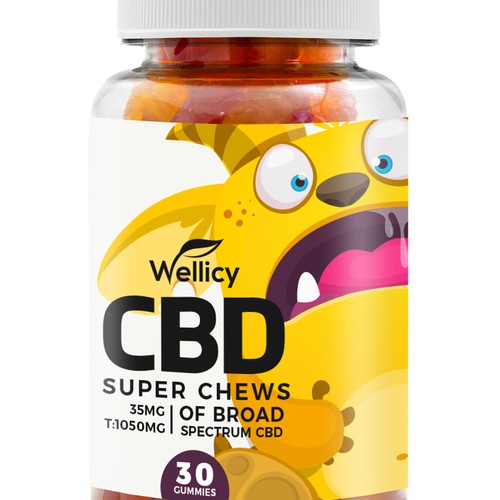 Packaging label for Wellicy super chews