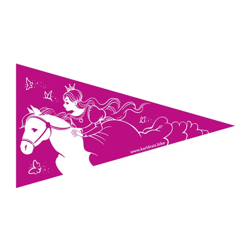 Bicycle flag for girls design