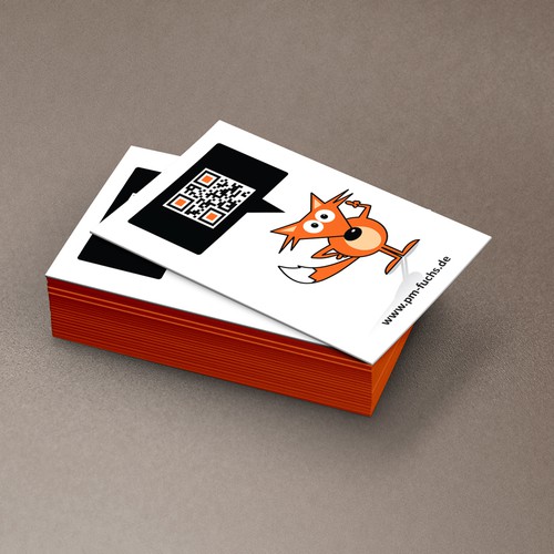 Foxy Fox Business Card for business with serious contents presented in funny way