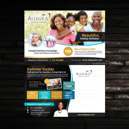 Ad Mailer for Allegra Dental