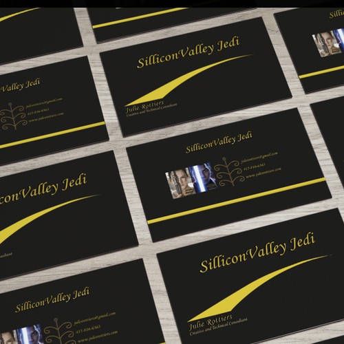 Gold Color Business Card