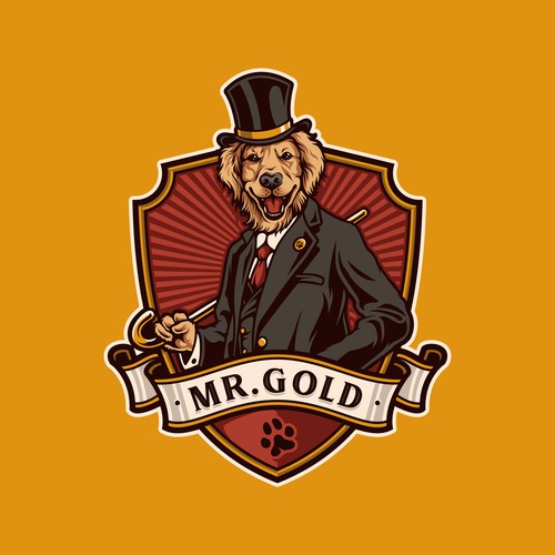 Badge Logo Design for Mr. Gold