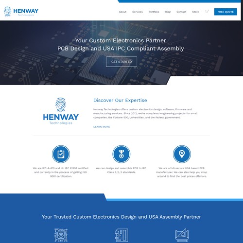 Squarespace website redesign for PCB Manufacturing Company