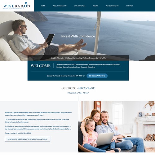 Squarespace Website For A Canadian Investment Firm