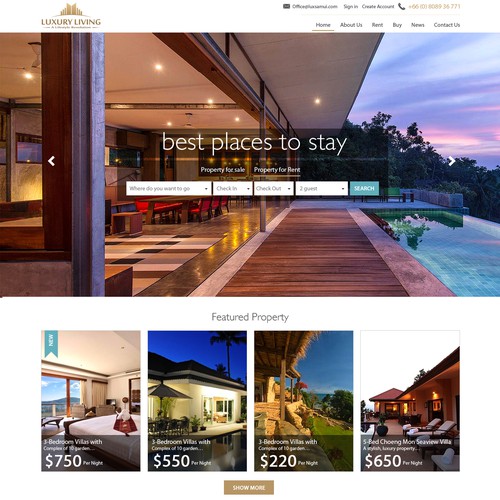 Luxury real estate website design needed
