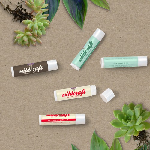 Lip balm label concept for Wildcraft