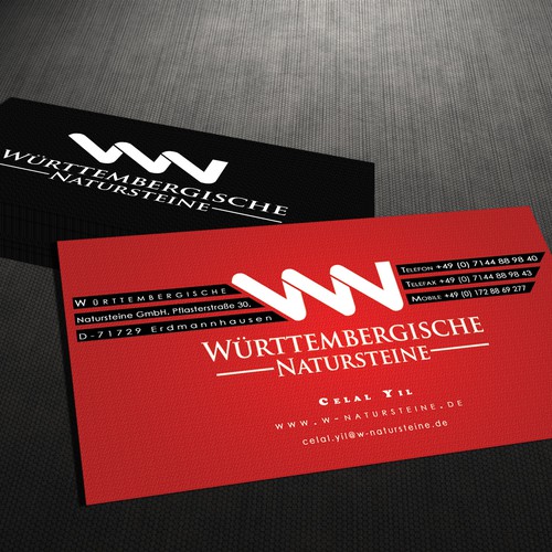 Business Card concept for Wurttembergische Natursteine