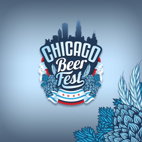 Vintage style logo design for beer fest.