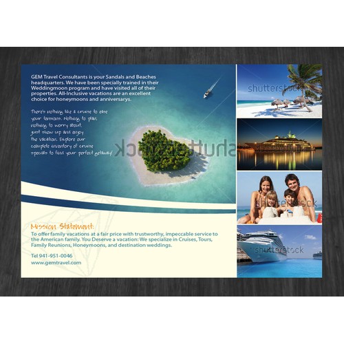 GEM Travel Consultants,Inc needs a new brochure design