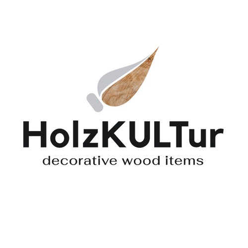 The logo concept for decorative wood items seller