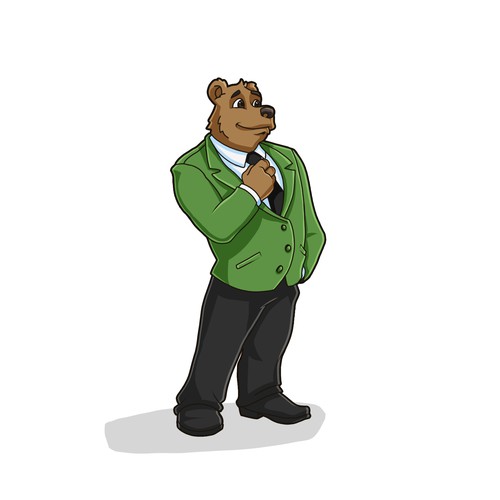 Bear in a suit