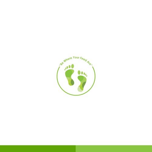 Be where your feet are logo design.