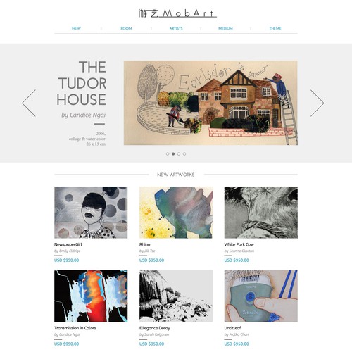 Create a modern and easy-to-navigate affordable art sales platform for MobArt