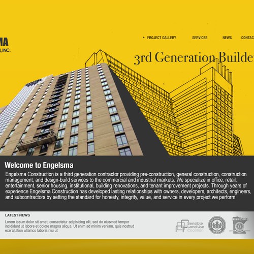 Web Design for Commercial Construction Company