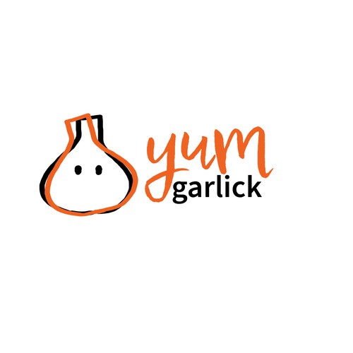 Logo for black garlic snack.