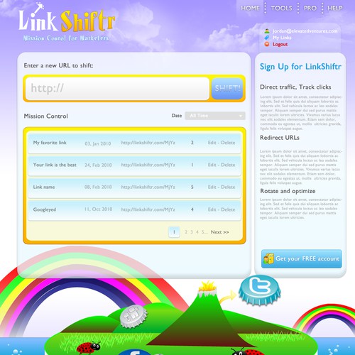 Modern Page Design for Link Redirection Site