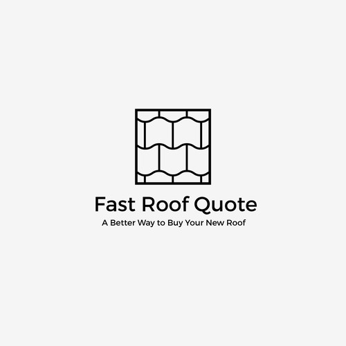 Simple Logo Design for Fast Roof Quote