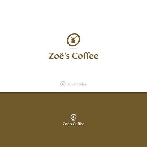 flat design for zoe's coffee