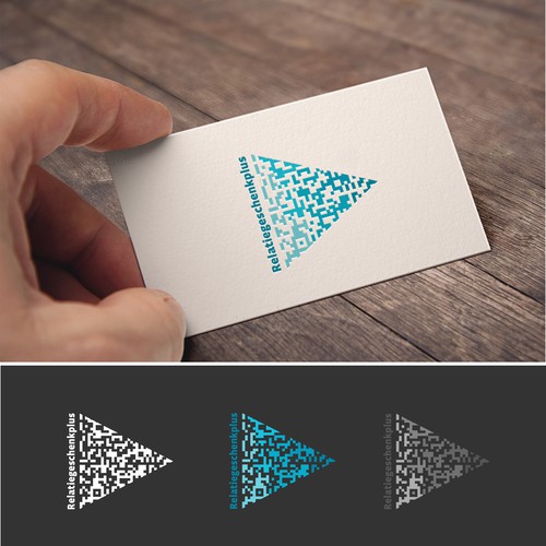 Create a logo for a startup that puts stickers containing video on your presents