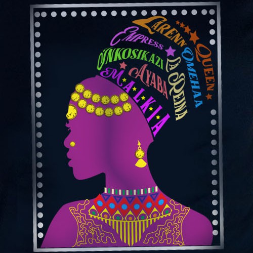 African Diaspora "QUEEN" Dialect T-Shirt Design