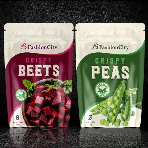 Modern & Vibrant Plant-Based Snack Pouch Packaging Design