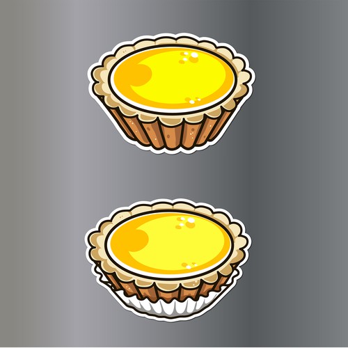 sticker egg tart