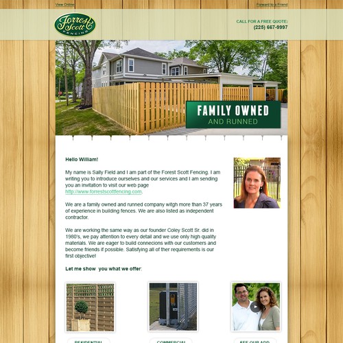 Forrest Scott Fencing Email Design