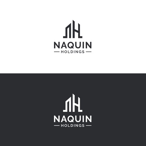 Minimal Monogram Logo for Naquin Holdings | Premium Corporate Identity