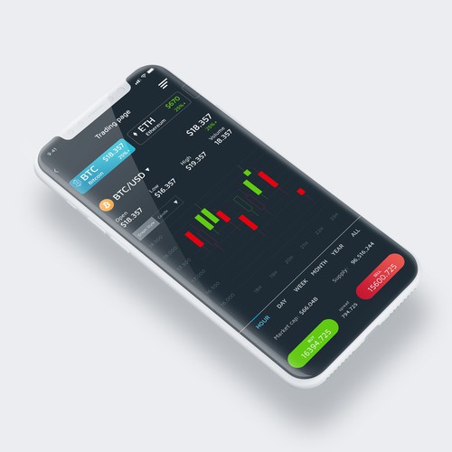 Cryptocurrency trading app