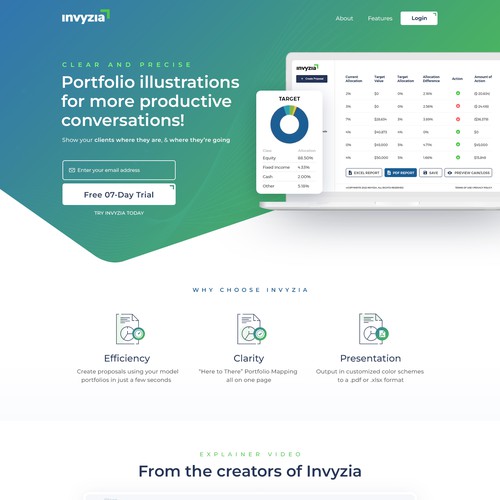 Modern and Savvy Financial Software Landing Page