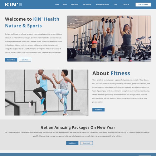 Fitness Club Web Design