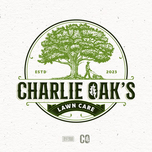 Charlie Oak's Lawn Care Logo